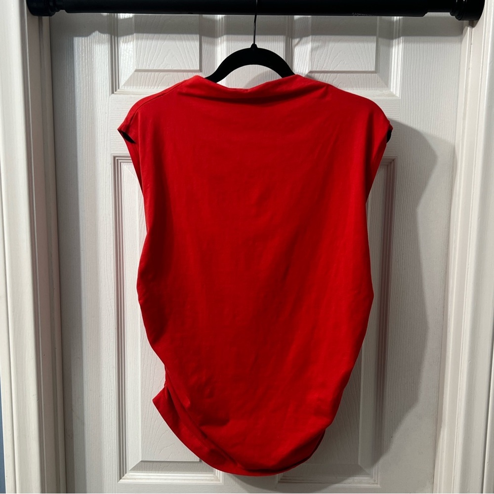 Maeve Anthropologie Mock-Neck Shell Tank Blouse Top in Tomato Size XL - Picture 5 of 7